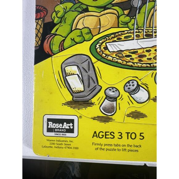 Rose Art - TMNT Childs Puzzle 1990 - Complete - Teenage Mutant Ninja Turtle - Picture 2 of 5